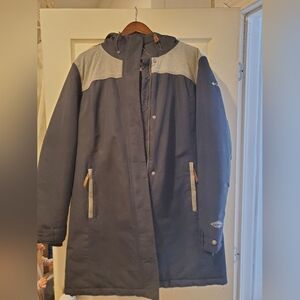 Columbia Womens XL Black and Light Gray Parka Snow Jacket